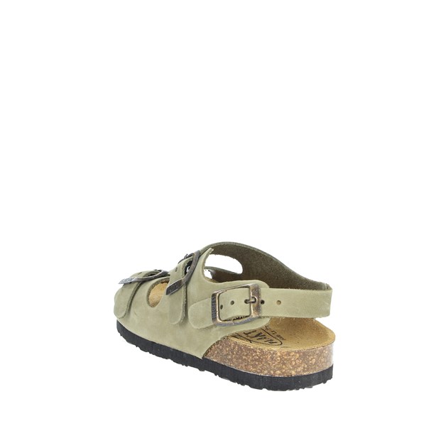 Plakton Shoes Flat Sandals Dark Green CORTO 120046