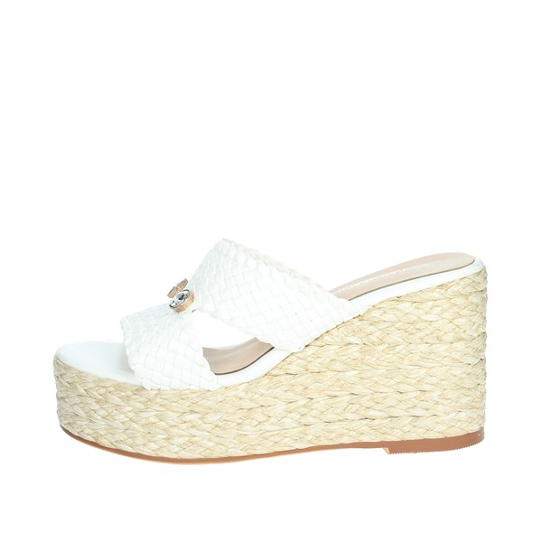 Silvian Heach Shoes Platform Slippers White SHS812