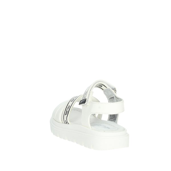 4us Paciotti Shoes Flat Sandals White/Black 41130