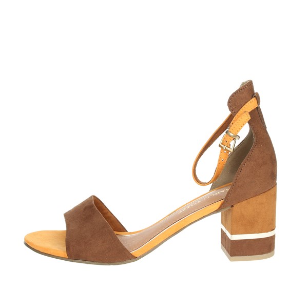 Marco Tozzi Shoes Heeled Sandals Brown leather 2-28303-28