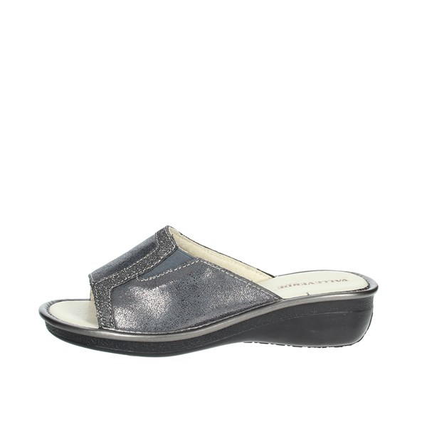 Valleverde Shoes Flat Slippers Charcoal grey 022-12
