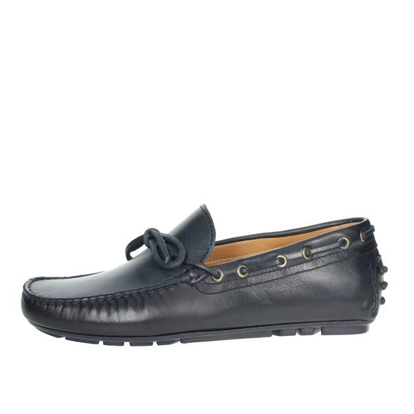 Herman Scott Shoes Moccasin Blue 6070