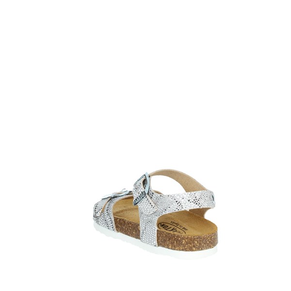 Plakton Shoes Flat Sandals Silver LISA 131407