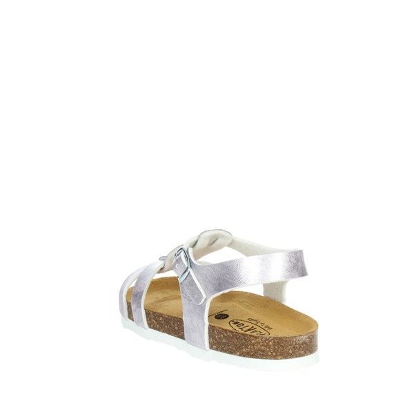 Plakton Shoes Flat Sandals Silver CROSS 135384