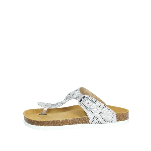 Plakton Shoes Flip Flops Silver BOLERO 131671
