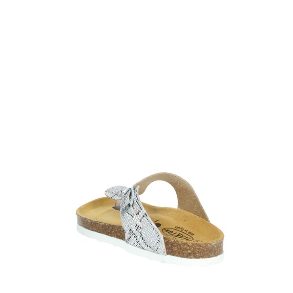 Plakton Shoes Flip Flops Silver BOLERO 131671