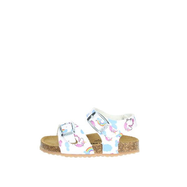 Plakton Shoes Flat Sandals White POXY 861407