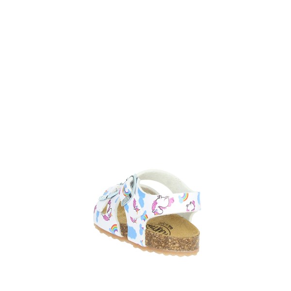 Plakton Shoes Flat Sandals White POXY 861407