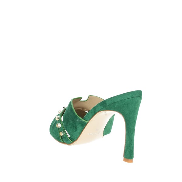 Silvian Heach Shoes Heeled Slippers Green SHS070