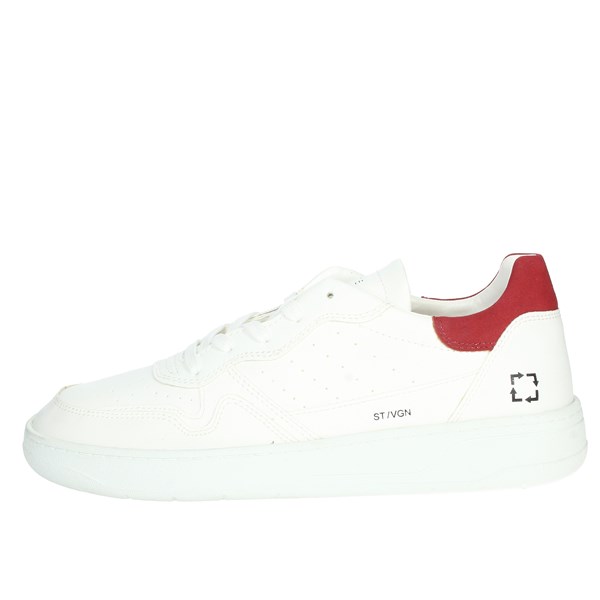 D.a.t.e. Shoes Sneakers White/Red STEP CAMP.54