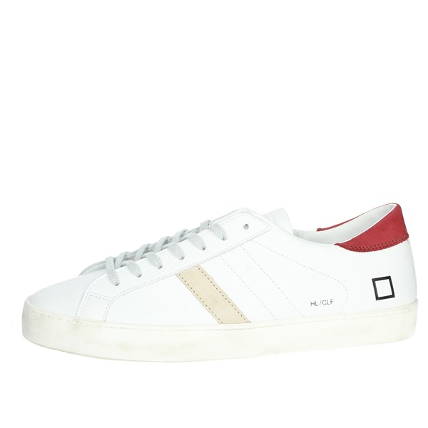 D.a.t.e. Shoes Sneakers White/Burgundy HILL LOW CAMP.-28