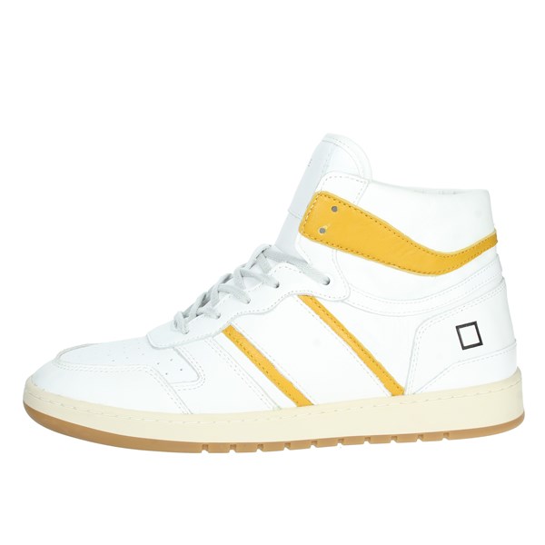 D.a.t.e. Shoes Sneakers White/Yellow SPORT HIGH CAMP.69