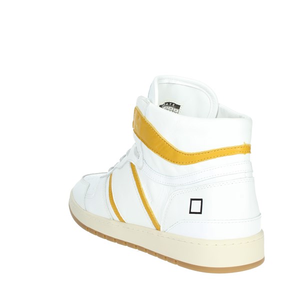D.a.t.e. Shoes Sneakers White/Yellow SPORT HIGH CAMP.69