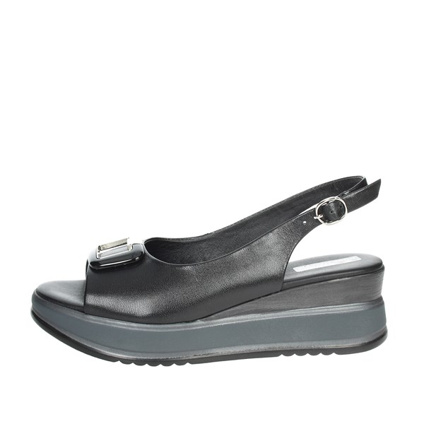 Studio Moda Shoes Platform Sandals Black 19266
