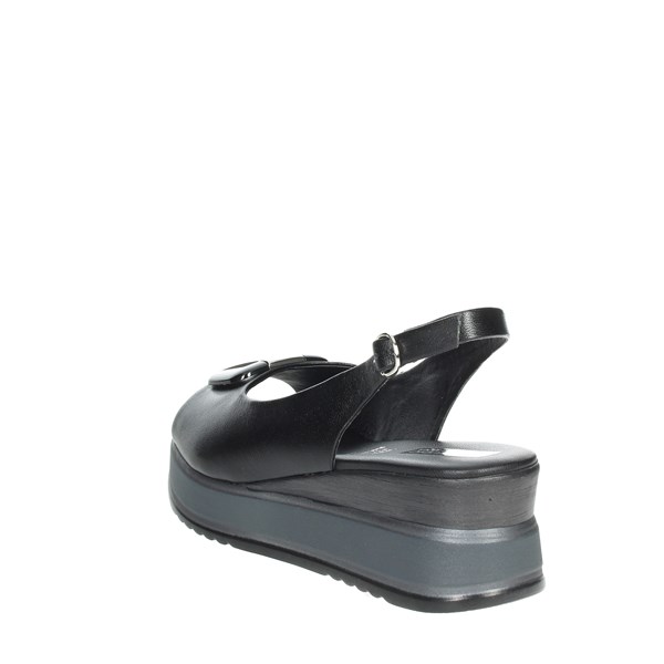 Studio Moda Shoes Platform Sandals Black 19266