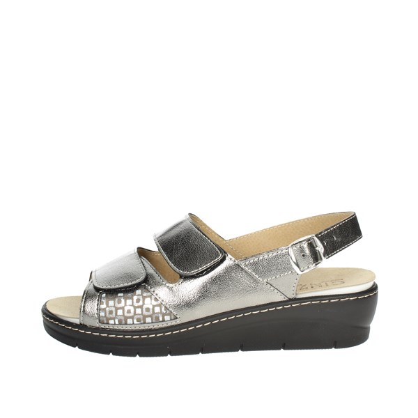 Cinzia Soft Shoes Flat Sandals Charcoal grey CFP175-EM