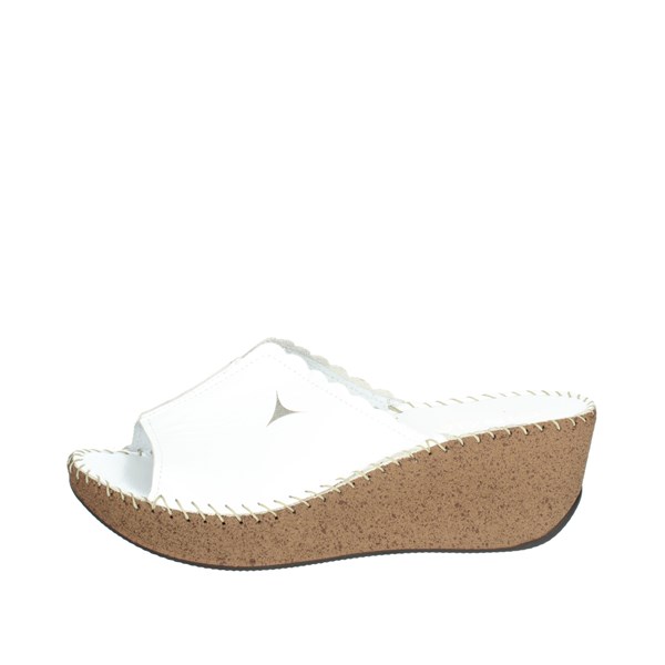 Cinzia Soft Shoes Platform Slippers White IU882012