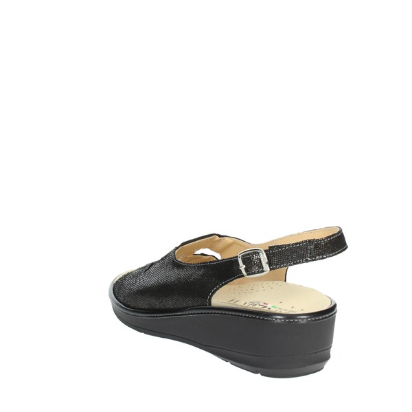 Cinzia Soft Shoes Flat Sandals Black IO12135PWS