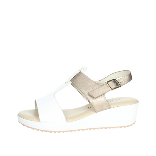 Cinzia Soft Shoes Heeled Sandals White/Bronze IV16337