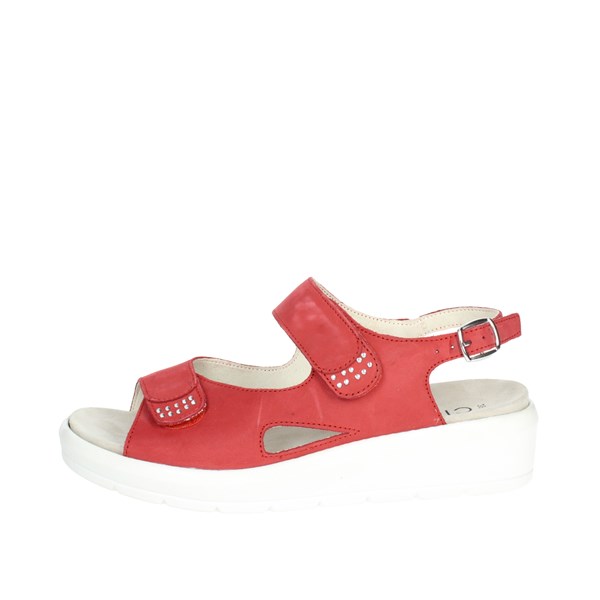 Cinzia Soft Shoes Flat Sandals Red IV10918