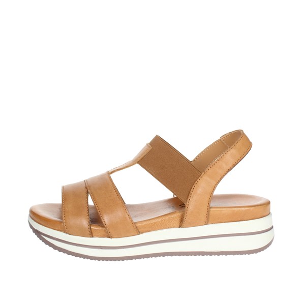 Cinzia Soft Shoes Platform Sandals Brown leather IV16165SP