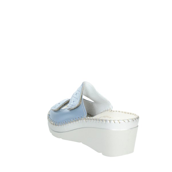 Cinzia Soft Shoes Platform Slippers Sky-blue IU55221PL