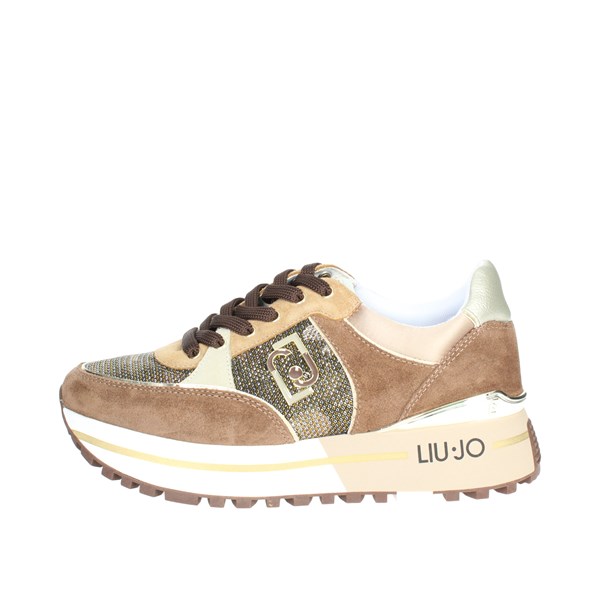 Liu-jo Shoes Sneakers Brown leather MAXI WONDER 20
