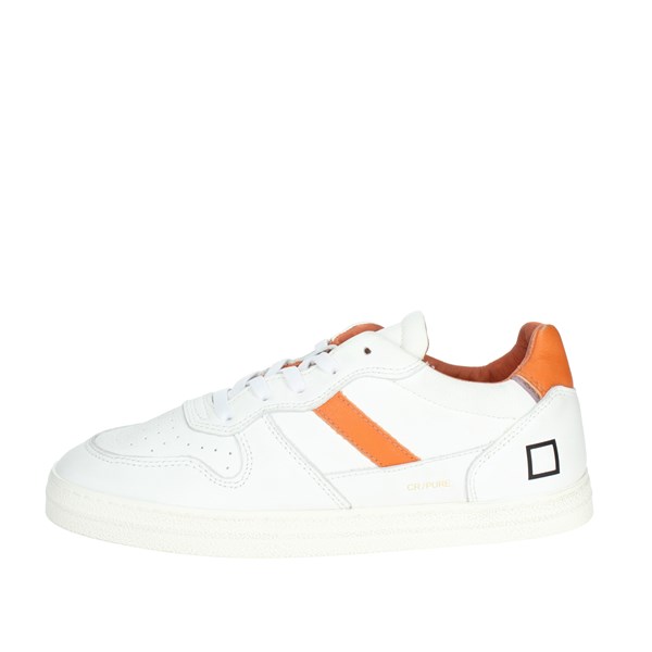 D.a.t.e. Shoes Sneakers White/Orange J351-C2-PU-WO3