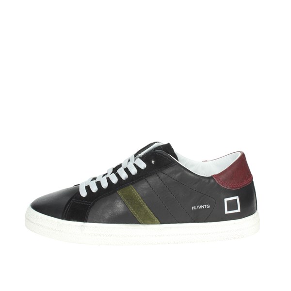 D.a.t.e. Shoes Sneakers Black/Burgundy J351-HL-VC-BA3