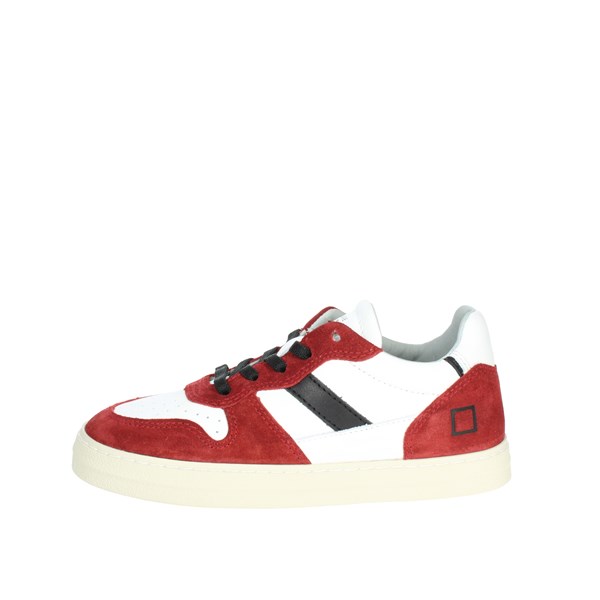 D.a.t.e. Shoes Sneakers White/Red J351-C2-VC-WR2