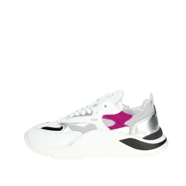 D.a.t.e. Shoes Sneakers White/Fuchsia J341-FG-NY-GY2