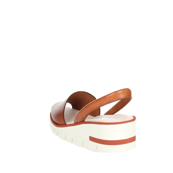 Cinzia Soft Shoes Platform Sandals Brown leather PEU9165