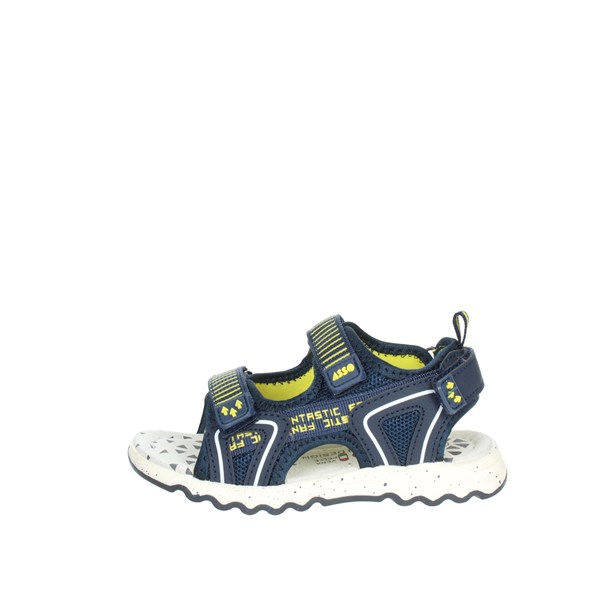Asso Shoes Flat Sandals Blue/Yellow AG-13503