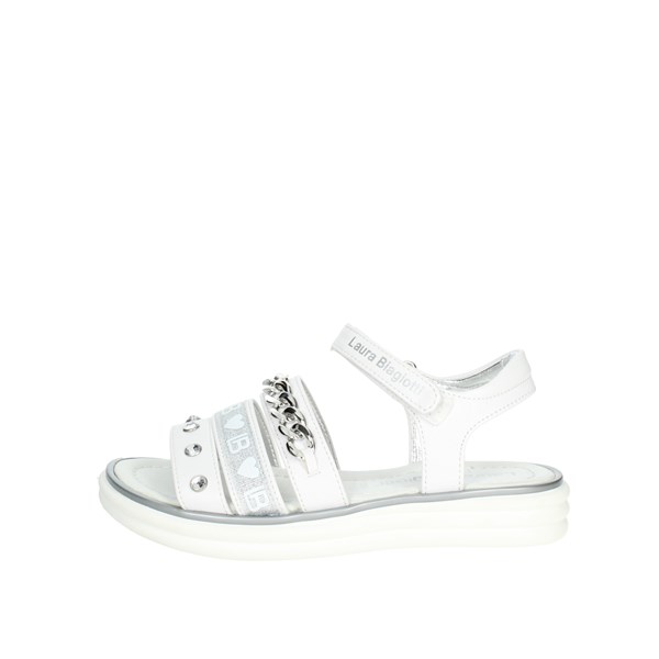 Laura Biagiotti Love Shoes Flat Sandals White 7931