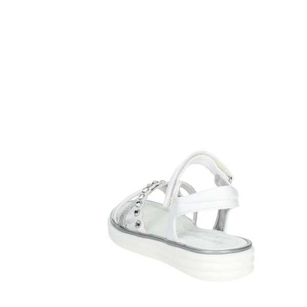 Laura Biagiotti Love Shoes Flat Sandals White/Silver 7930
