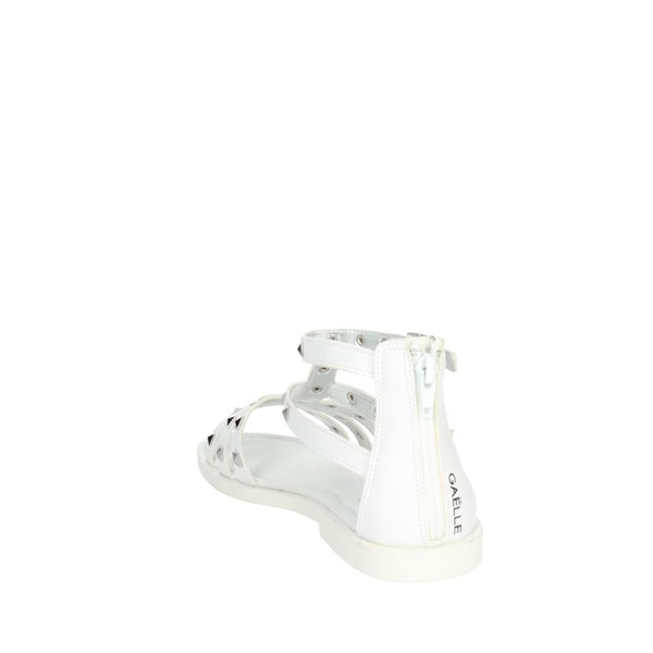 Gaelle Paris Shoes Flat Sandals White G-1432