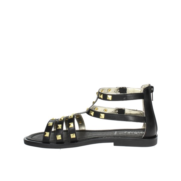 Gaelle Paris Shoes Flat Sandals Black G-1432