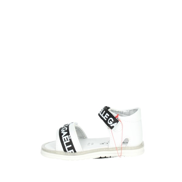 Gaelle Paris Shoes Flat Sandals White/Black G-1461