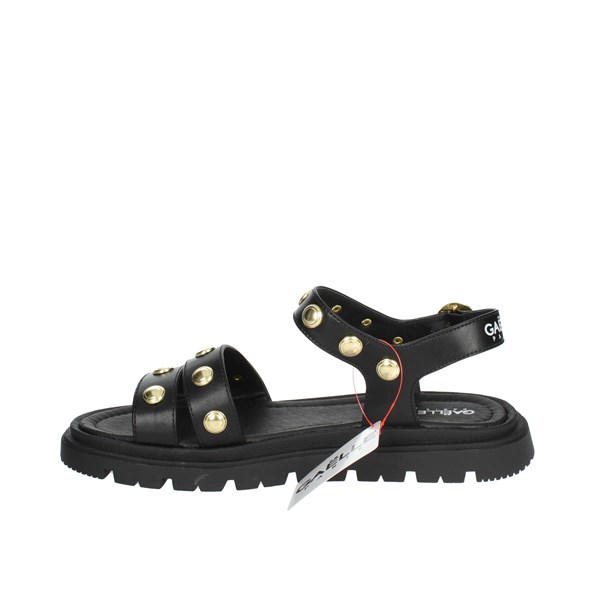 Gaelle Paris Shoes Flat Sandals Black G-1451