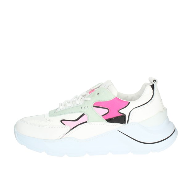 D.a.t.e. Shoes Sneakers White/Fuchsia W361-F2-NY-PK