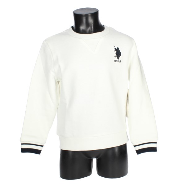 U.s. Polo Assn Clothing Sweatshirt White 52319 EB08