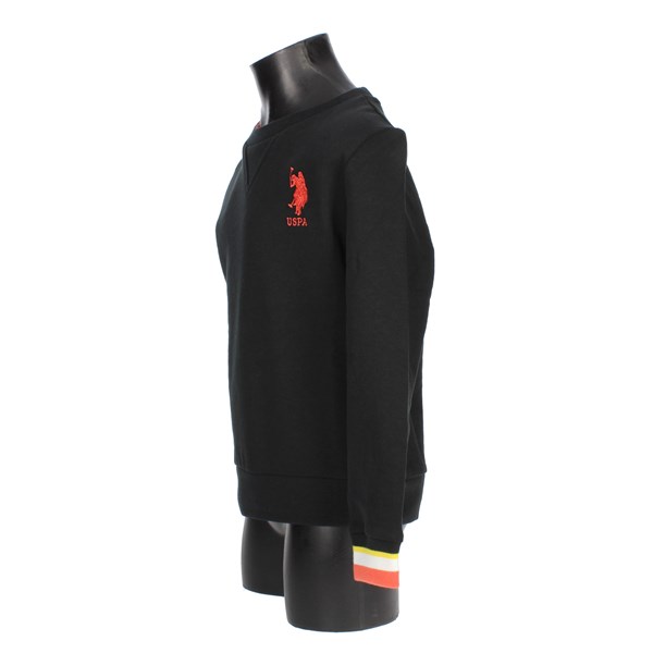 U.s. Polo Assn Clothing Sweatshirt Black/Orange 52319 EB08