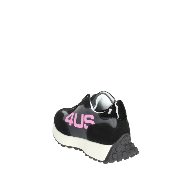 4us Paciotti Shoes Sneakers Black/ Pink 42180