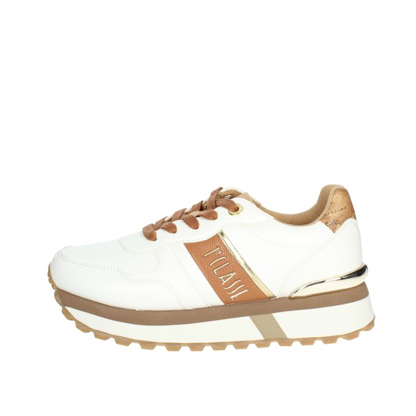 Alviero Martini Shoes Sneakers White/Brown leather N 1325 0193