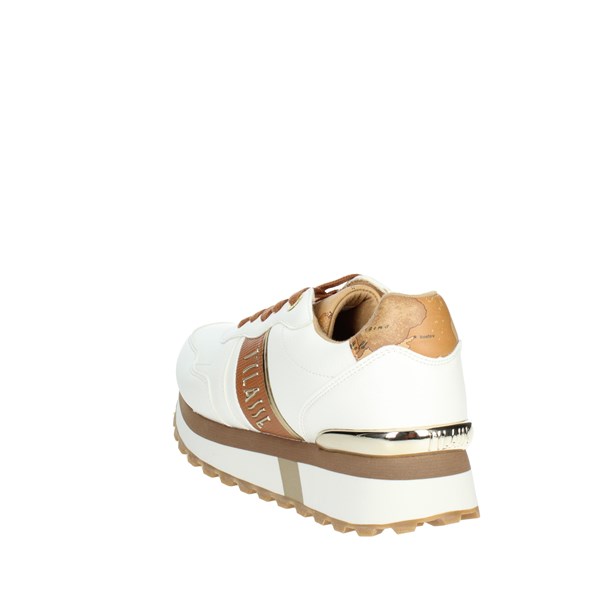 Alviero Martini Shoes Sneakers White/Brown leather N 1325 0193