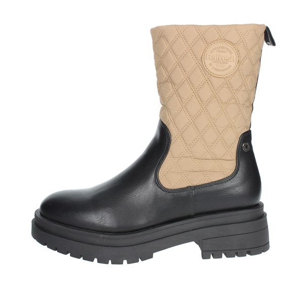 Refresh Shoes Low Ankle Boots Black/Beige 170293