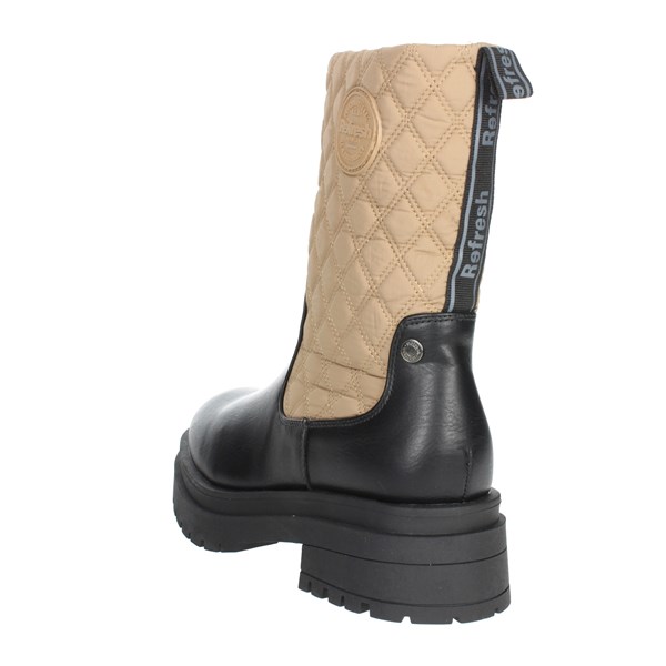 Refresh Shoes Low Ankle Boots Black/Beige 170293
