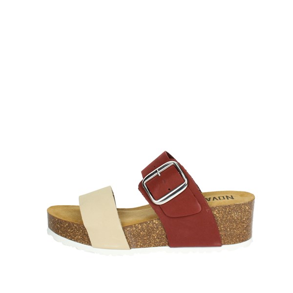 Novaflex Shoes Platform Slippers Beige LEVANTO