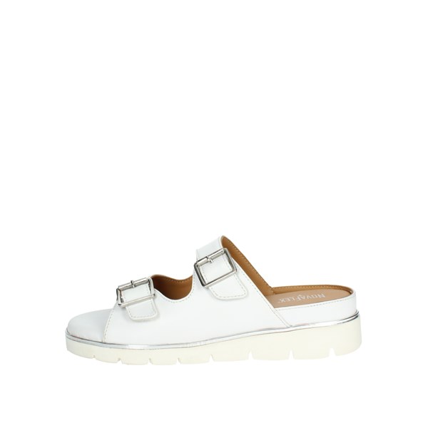 Novaflex Shoes Platform Slippers White LOVERO
