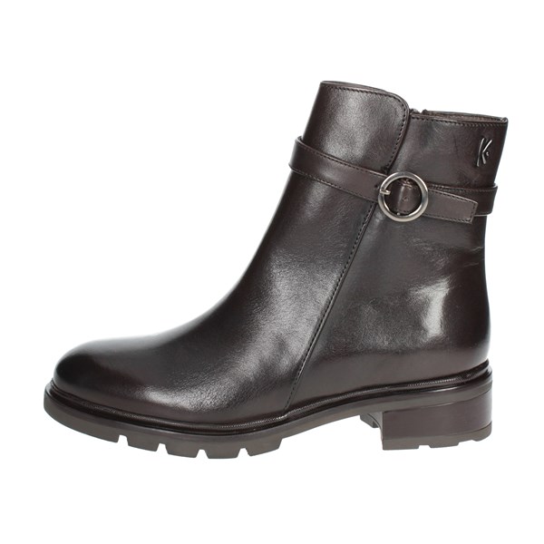 Keys Shoes Low Ankle Boots Brown K-7401